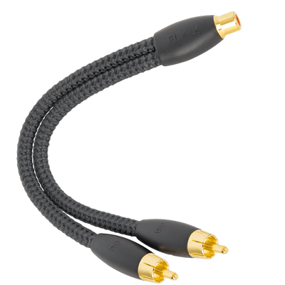 AudioQuest Audioquest F22M FLX-X RCA Splitter Female to 2x Male RCA Cables