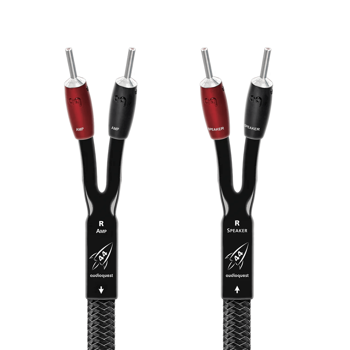 AudioQuest AudioQuest Rocket 44 Full Range Speaker Cable Pair (Silver Banana Plugs) Speaker Cables