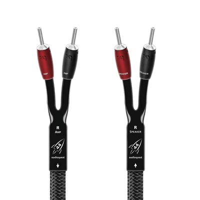 AudioQuest AudioQuest Rocket 44 Full Range Speaker Cable Pair (Silver Banana Plugs) Speaker Cables