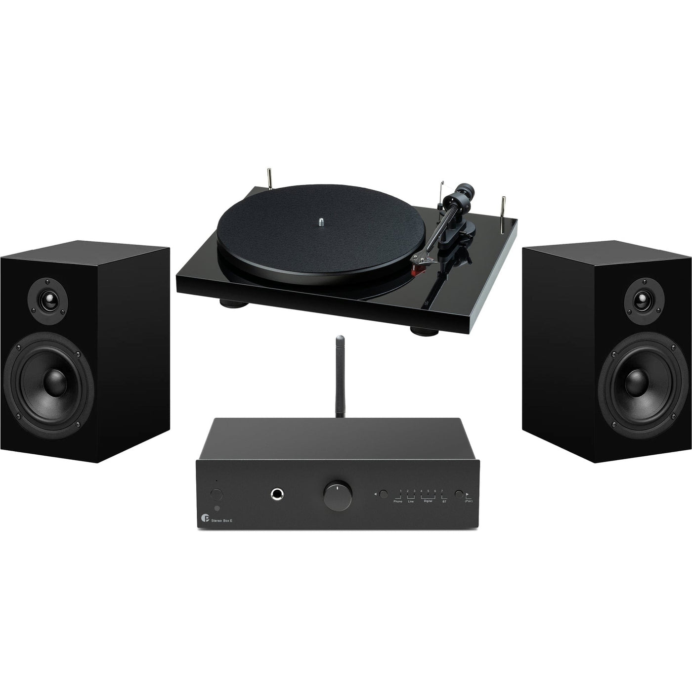 Pro-Ject Pro-Ject E Pack - Debut E Carbon | Stereo Box E | Speaker Box 5 Stereo Packages